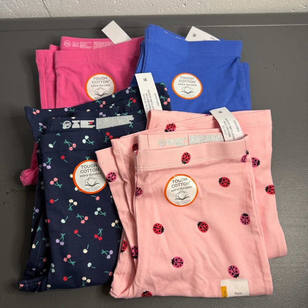 4 Wonder Nation Girls Knit Flare Leggings Size Large (10-12)